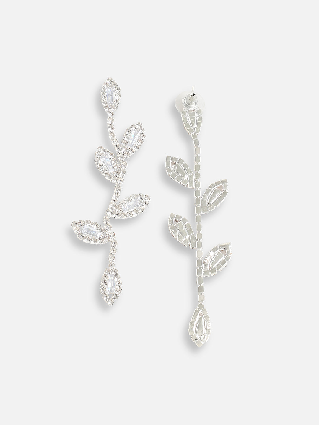 Silver Plated Designer Stone Party Drop Earring For Women