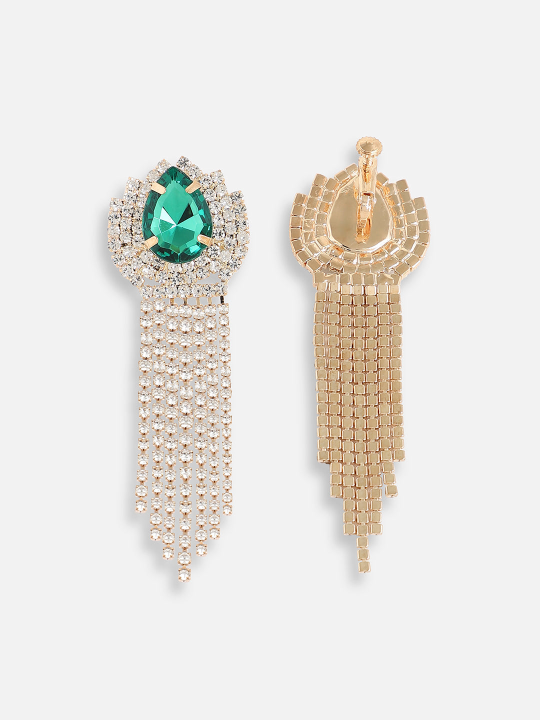 Gold Plated Designer Stone Party Drop Earring For Women