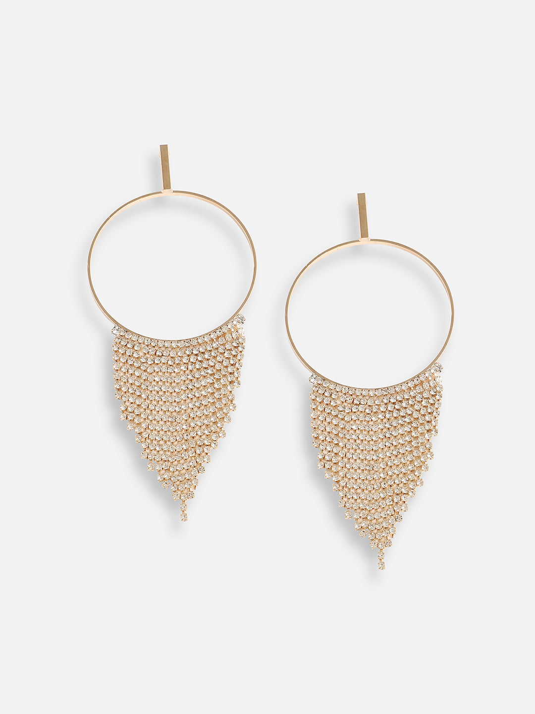 Gold Plated Designer Stone Party Drop Earring For Women