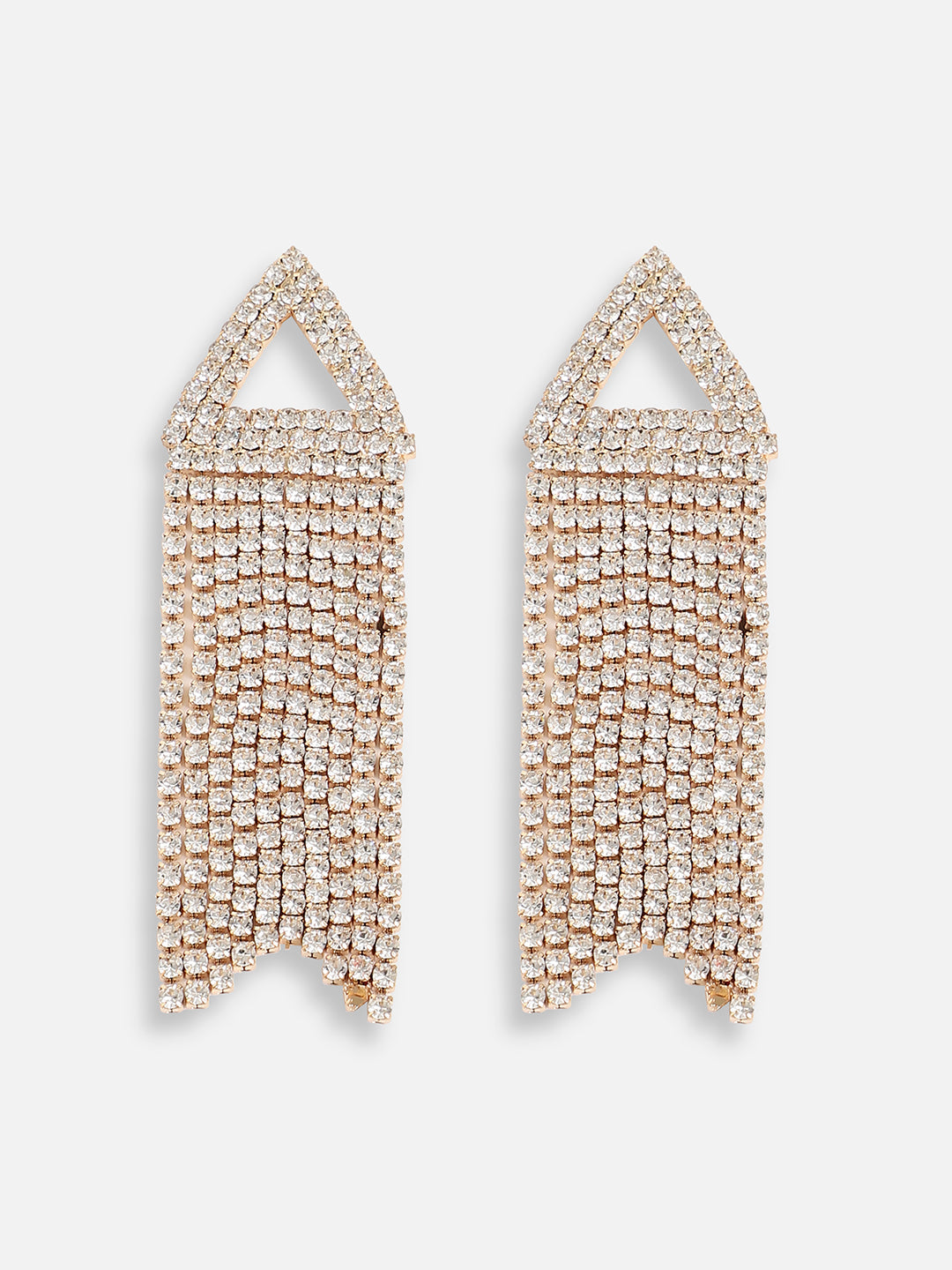Gold Plated Designer Stone Party Drop Earring For Women