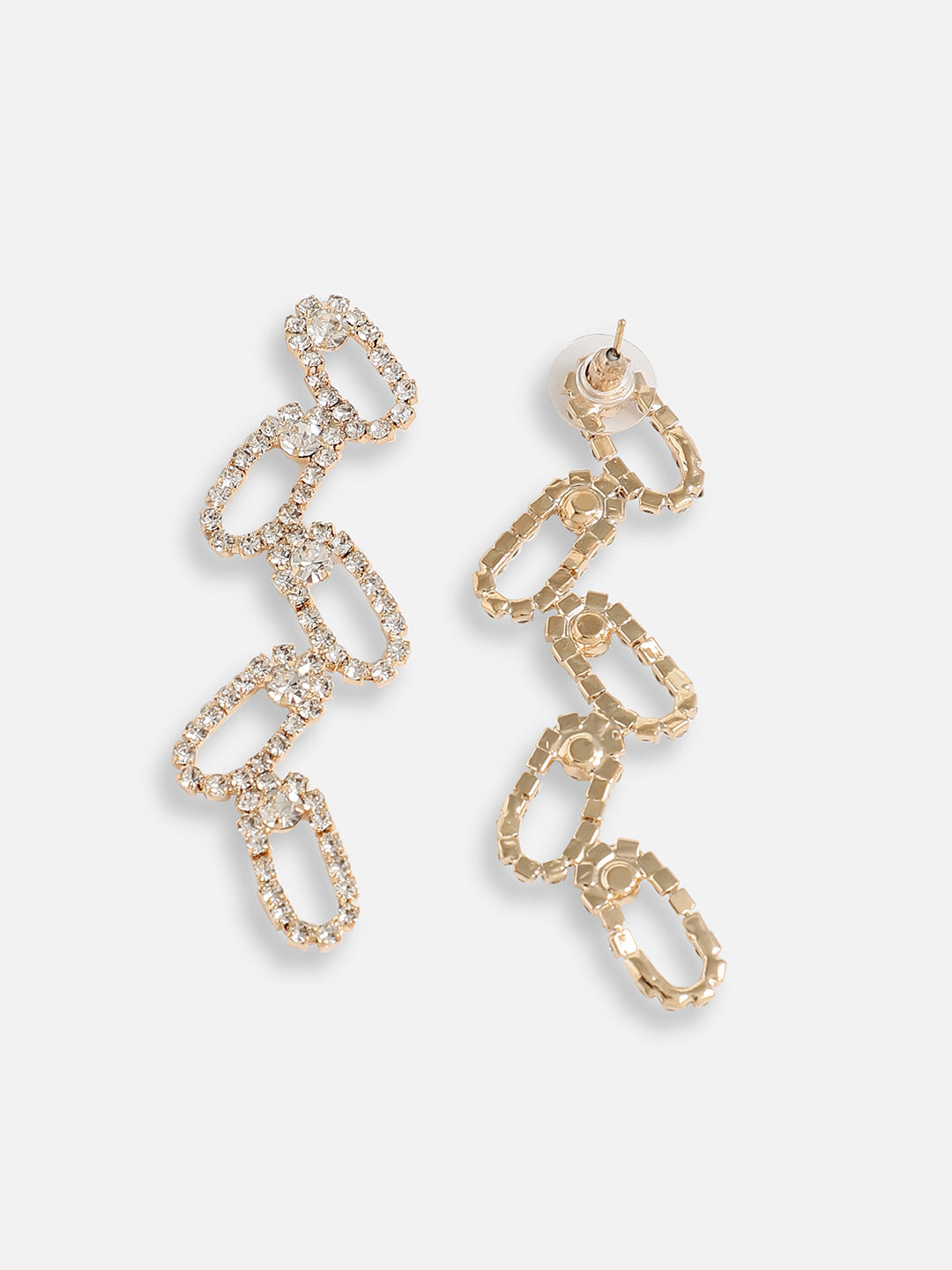Silver Plated Designer Stone Party Drop Earring For Women