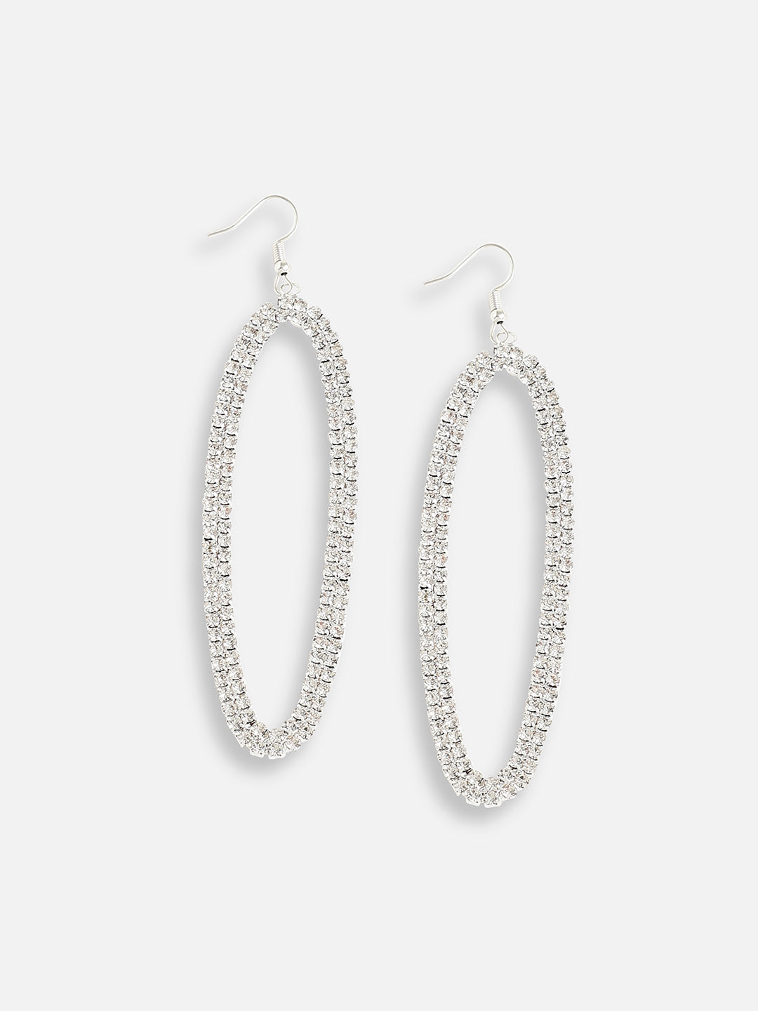 Silver Plated Designer Stone Party Drop Earring For Women