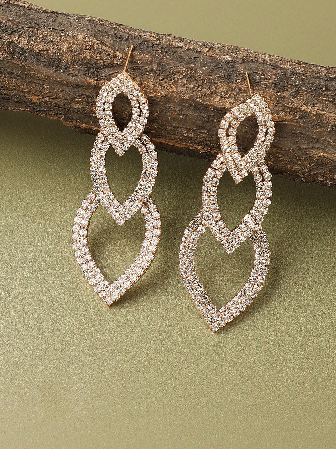 Silver Plated Designer Stone Party Drop Earring For Women