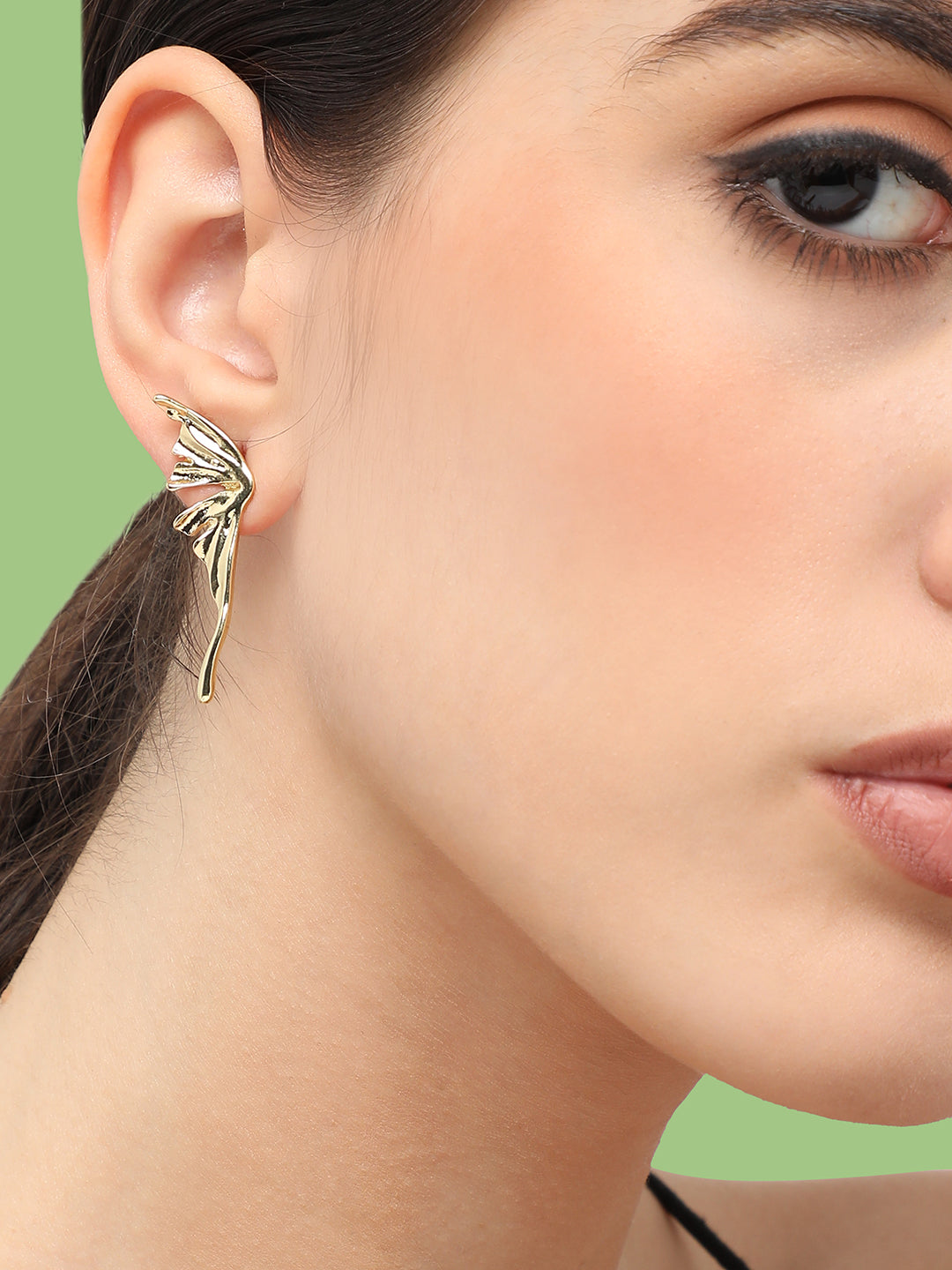 Gold Plated Designer Party Stud For Women