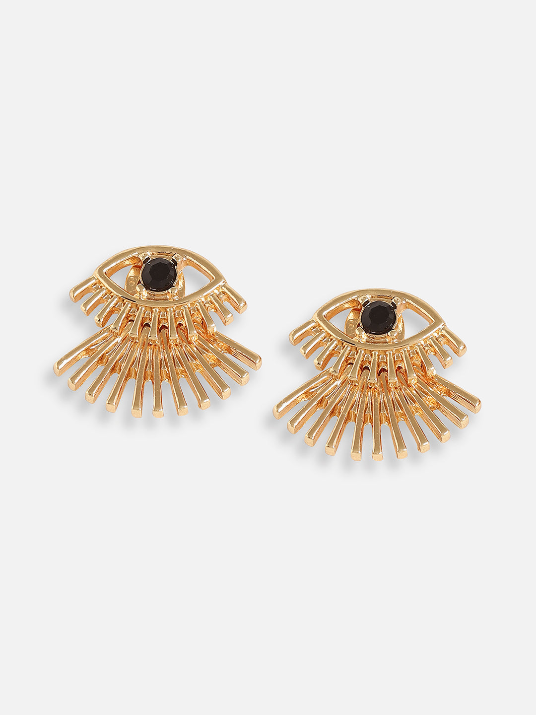 Gold Plated Designer Stone Casual Stud For Women