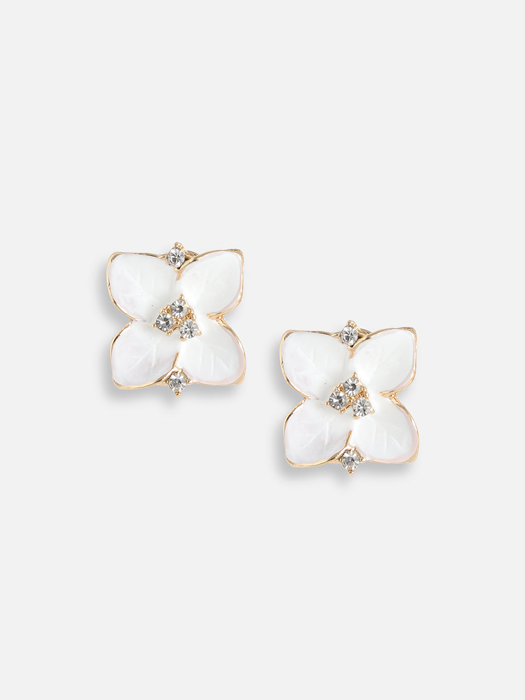 Gold Plated Designer Stone Party Stud For Women