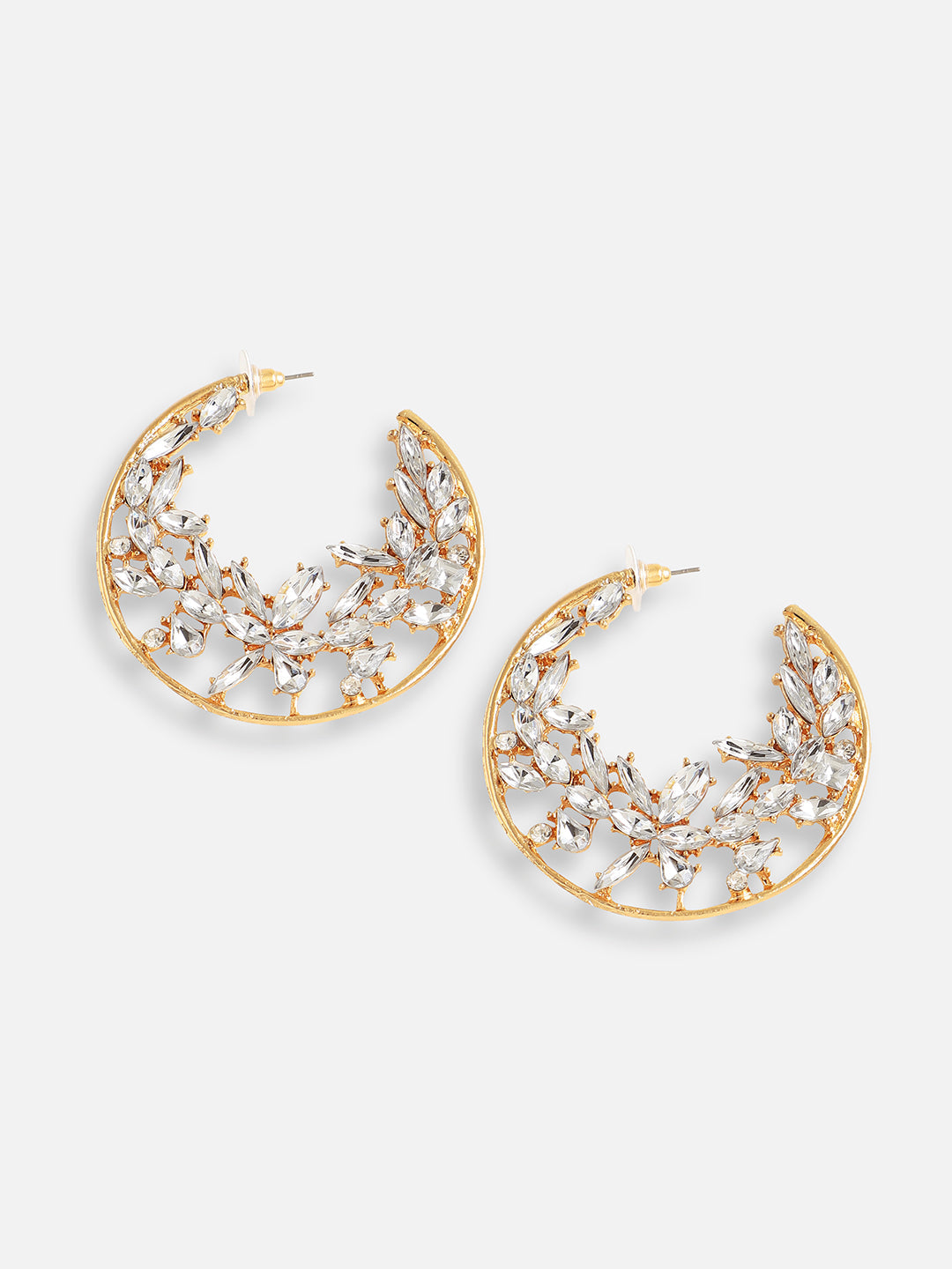 Gold Plated Designer Stone Party Drop Earring For Women