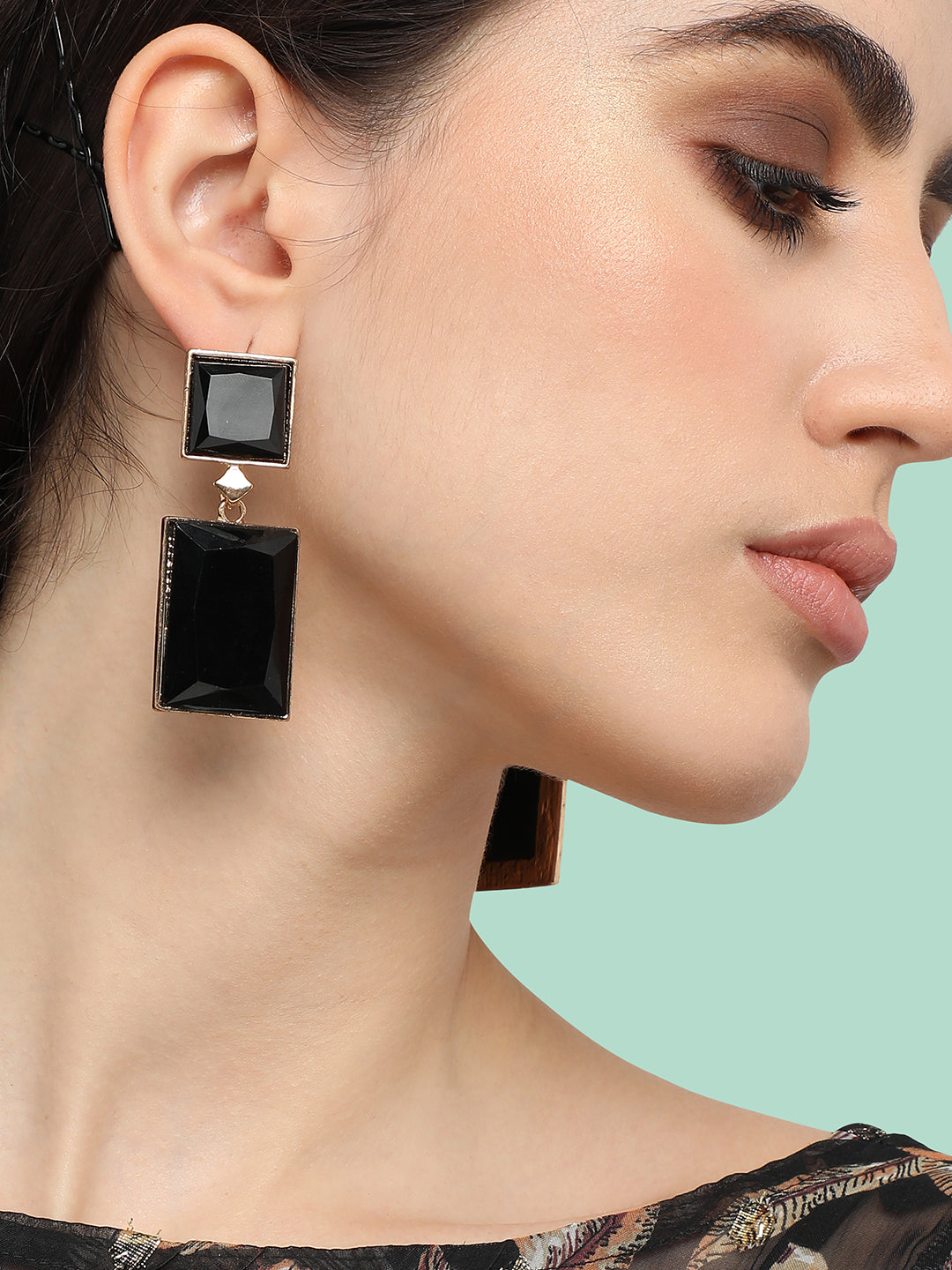 Gold Plated Designer Stone Party Drop Earring For Women
