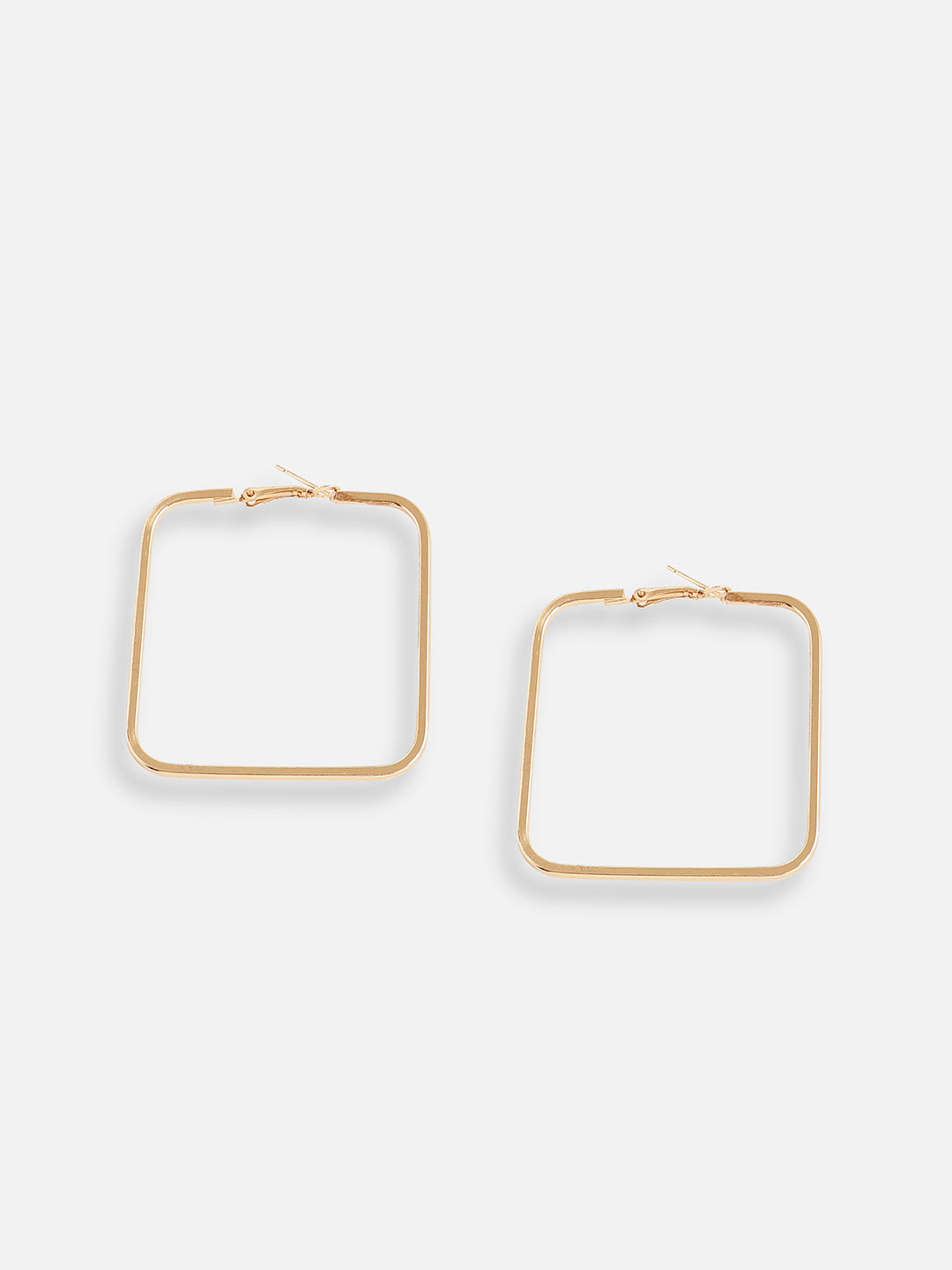 GOLD PLATED PARTY DESIGNER STONE HOOP EARRING FOR WOMEN