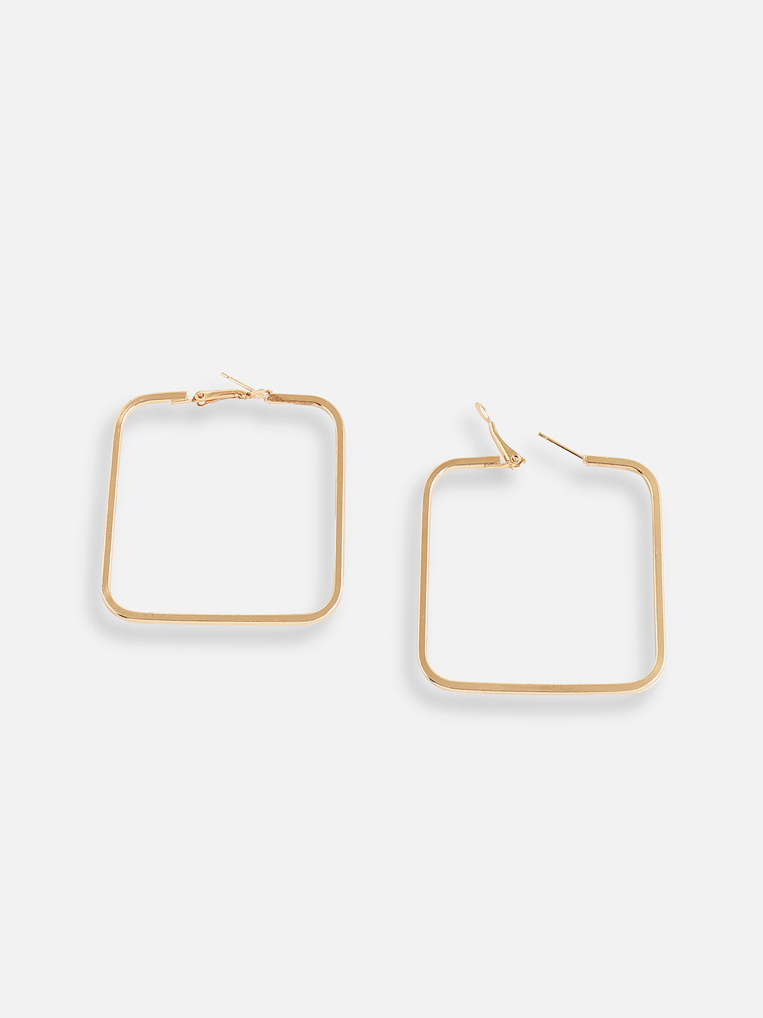 GOLD PLATED PARTY DESIGNER STONE HOOP EARRING FOR WOMEN