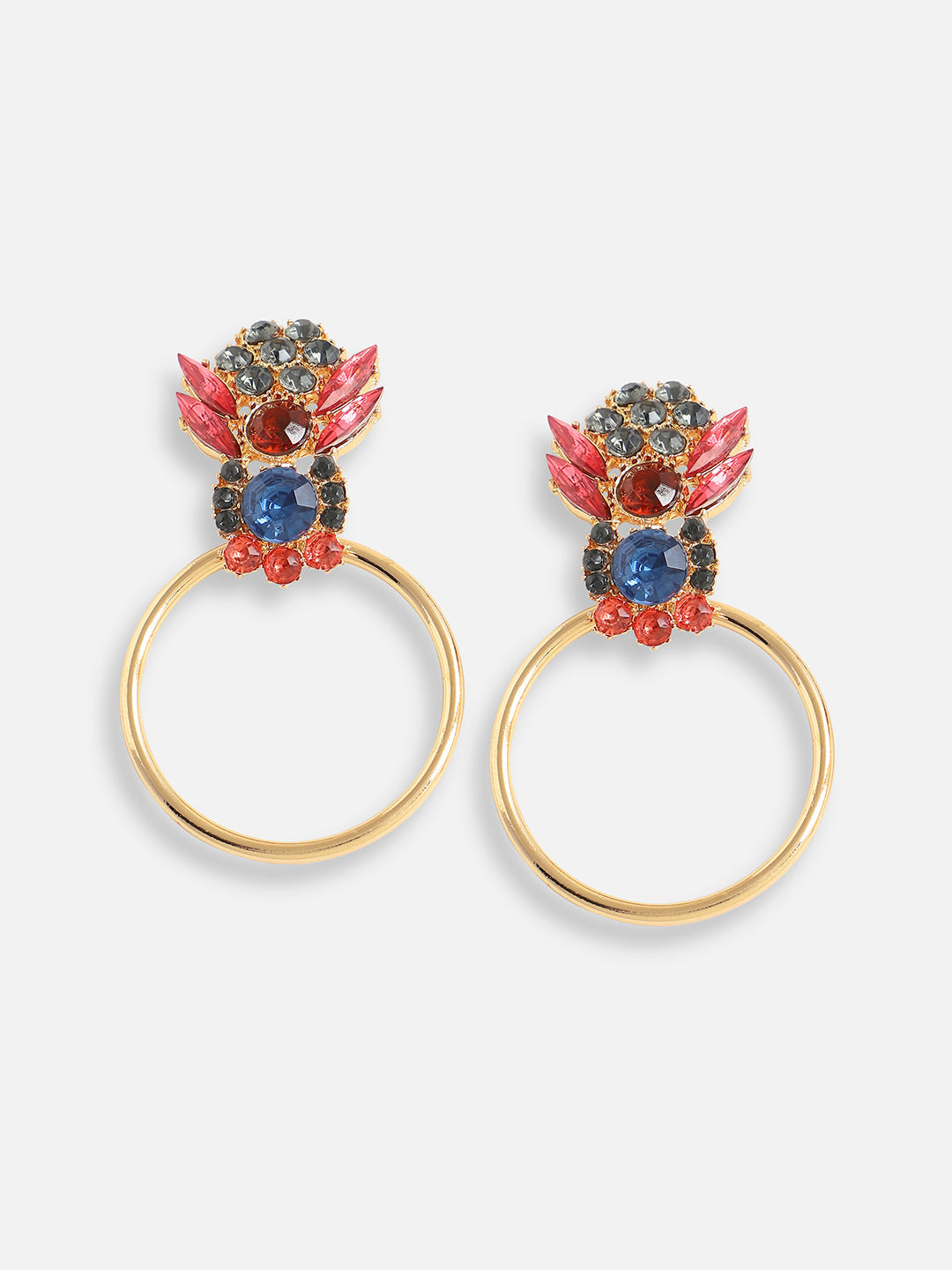 Gold Plated Designer Stone Party Drop Earring For Women