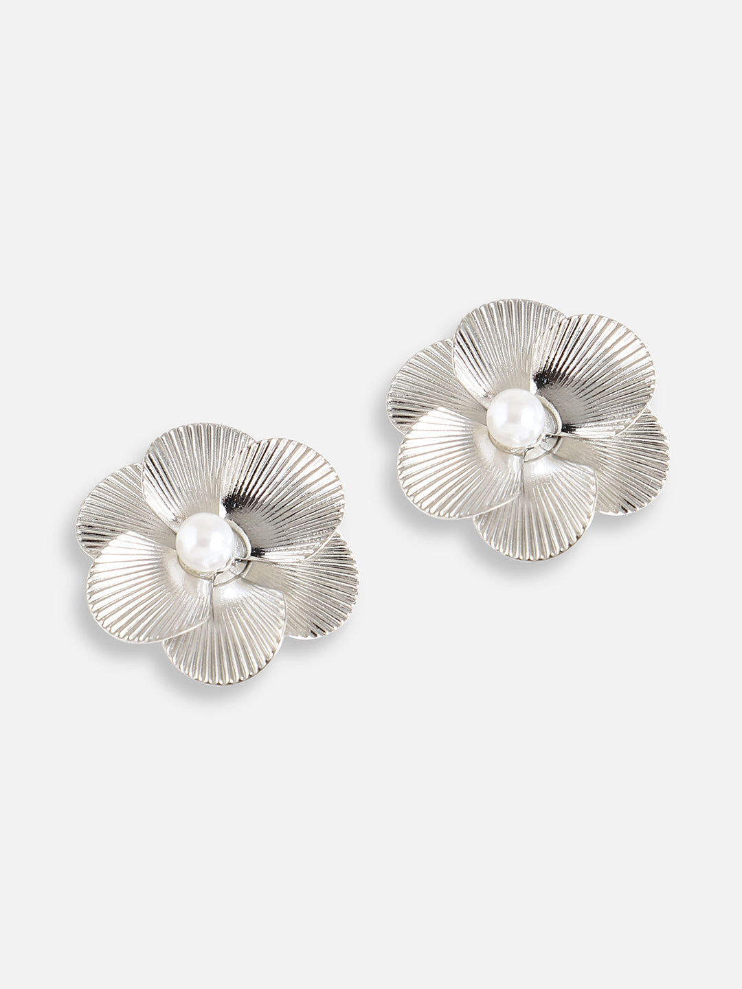 Silver Plated Pearls Casual Stud For Women