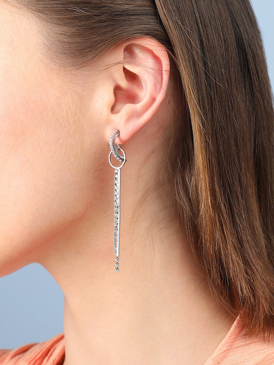 Pack Of Silver-Plated Drop Earrings