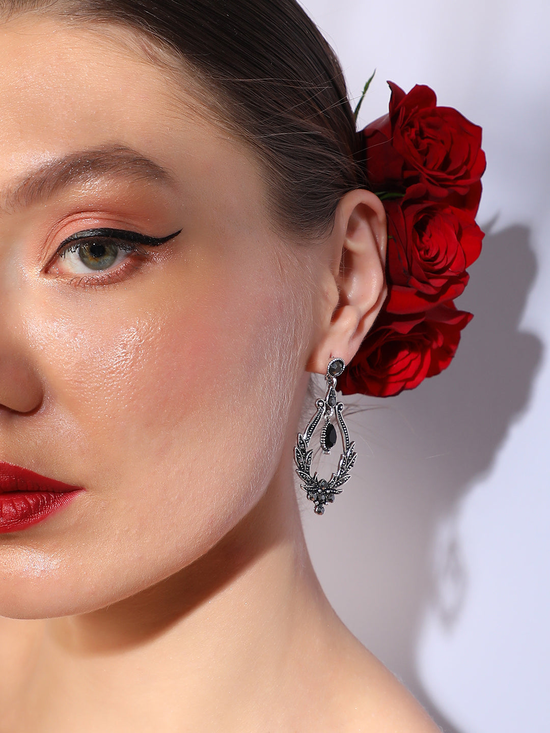 Pack Of Silver-Plated Drop Earrings