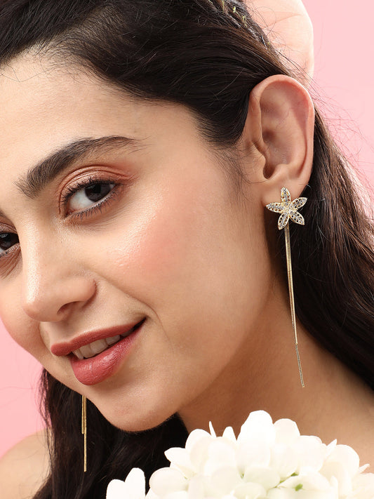 Pack Of Gold-Plated Drop Earrings