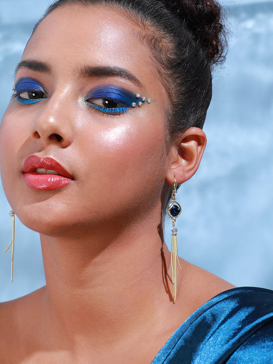 Pack Of Gold-Plated Drop Earrings