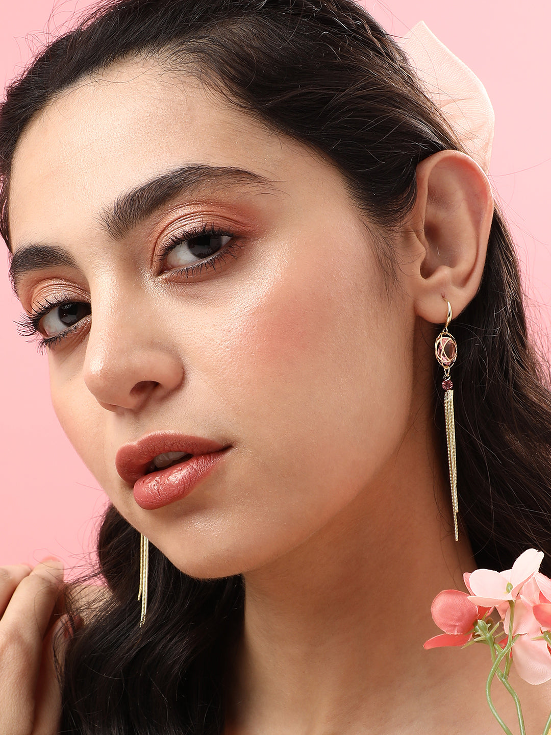 Pack Of Gold-Plated Drop Earrings