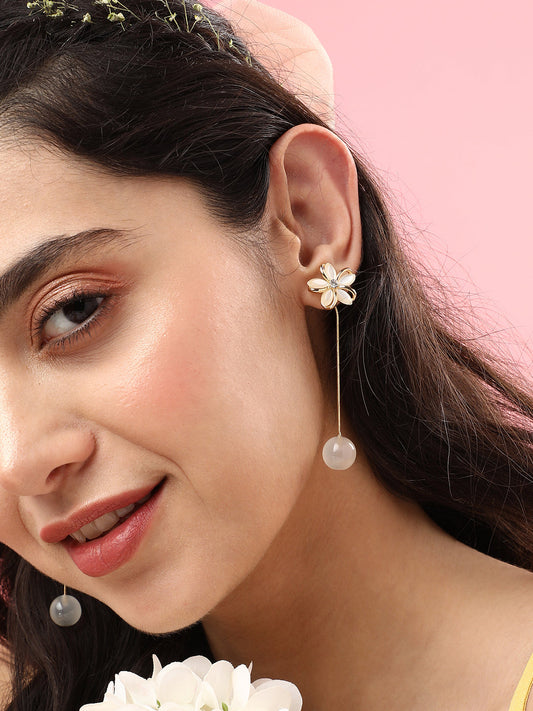Pack Of Gold-Plated Drop Earrings