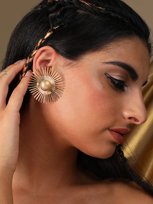 Pack Of Gold-Plated Stud & Drop Earrings