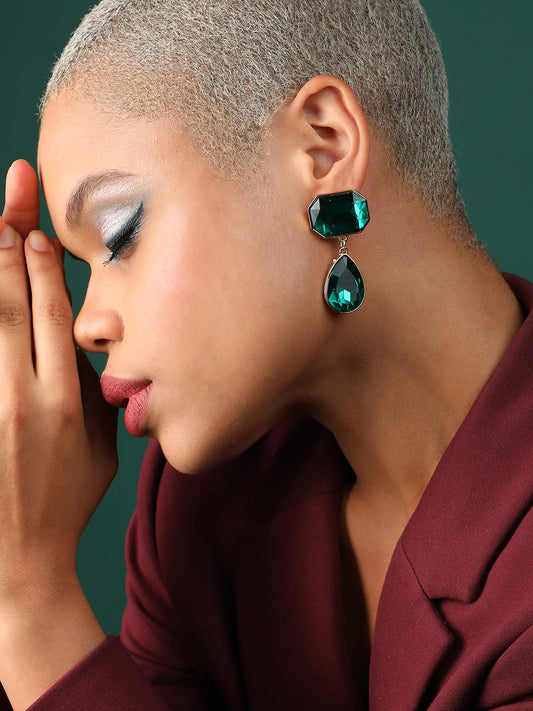 Pack Of Gold-Plated Drop Earrings