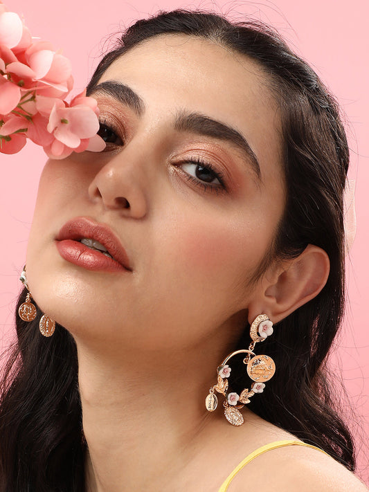 Pack Of Gold-Plated Drop Earrings