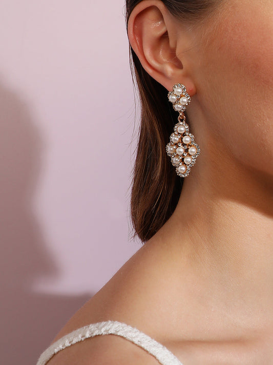 Pack Of Gold-Plated Drop Earrings