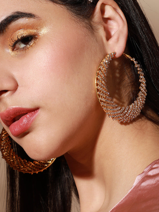 Pack Of Gold-Plated Drop & Hoop Earrings