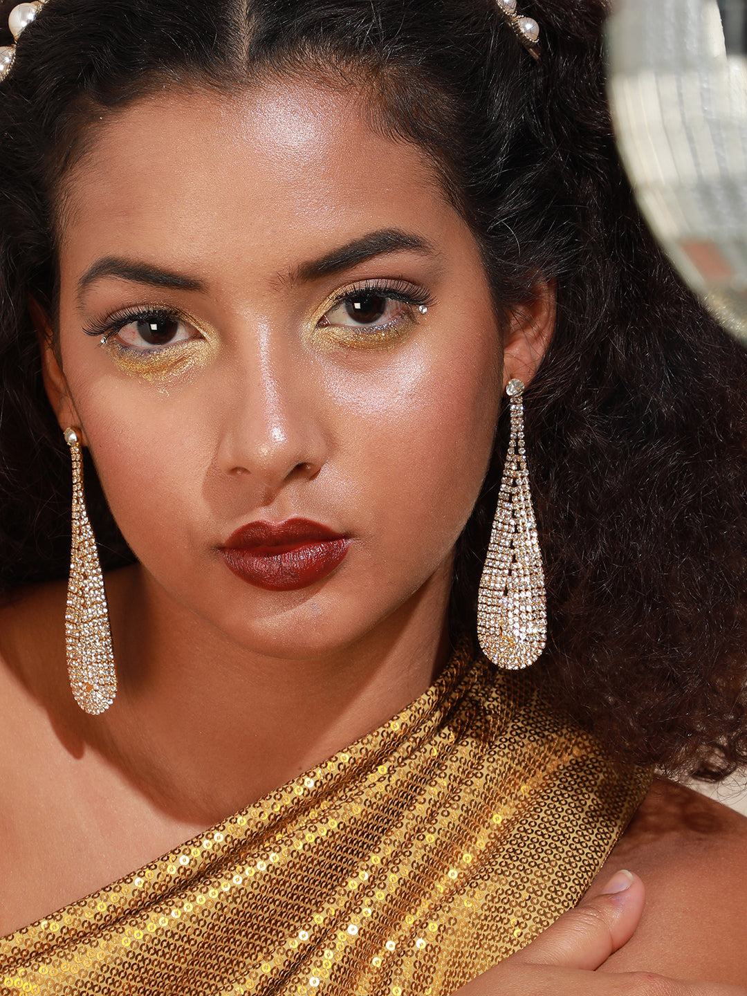Pack Of Gold-Plated Drop & Hoop Earrings