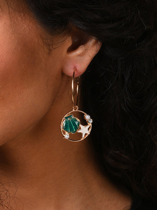 Pack Of Gold-Plated Drop Earrings