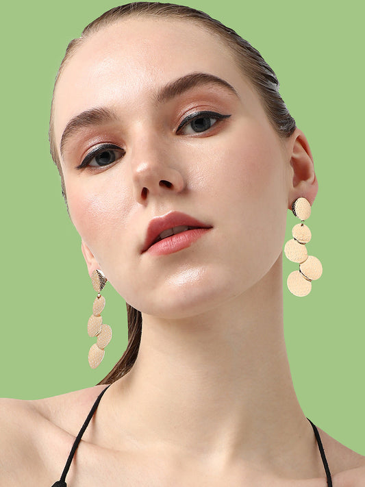 Pack Of Gold-Plated Drop Earrings