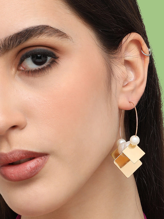 Pack Of Gold-Plated Drop & Hoop Earrings