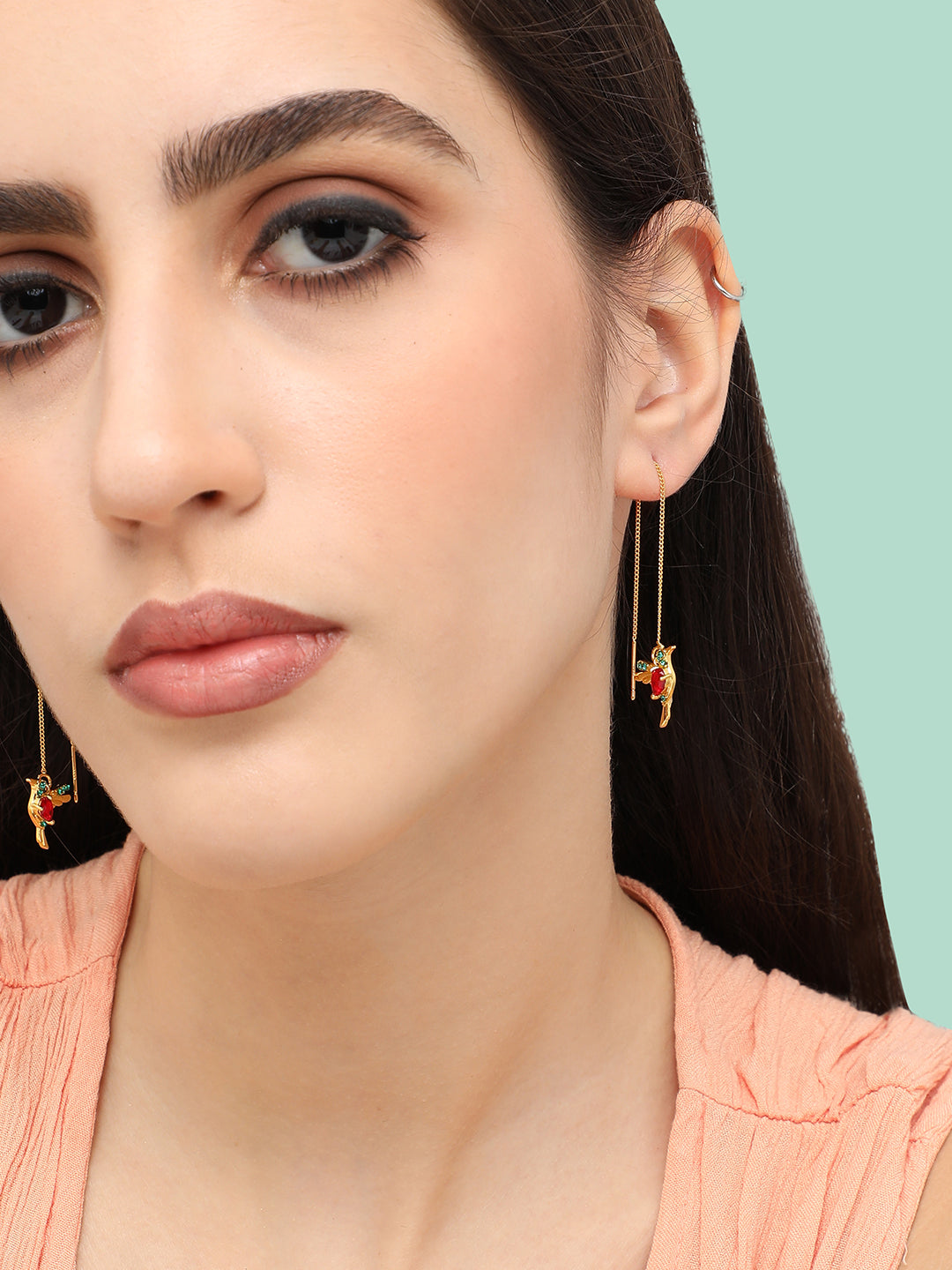 Pack Of Gold-Plated Drop & Hoop Earrings