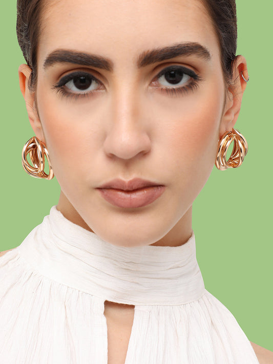 Pack Of Gold-Plated Stud & Hoop Earrings