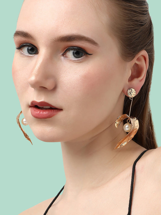 Pack Of Gold-Plated Drop Earrings