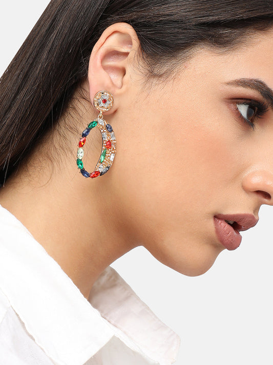 Pack Of Gold-Plated Drop Earrings