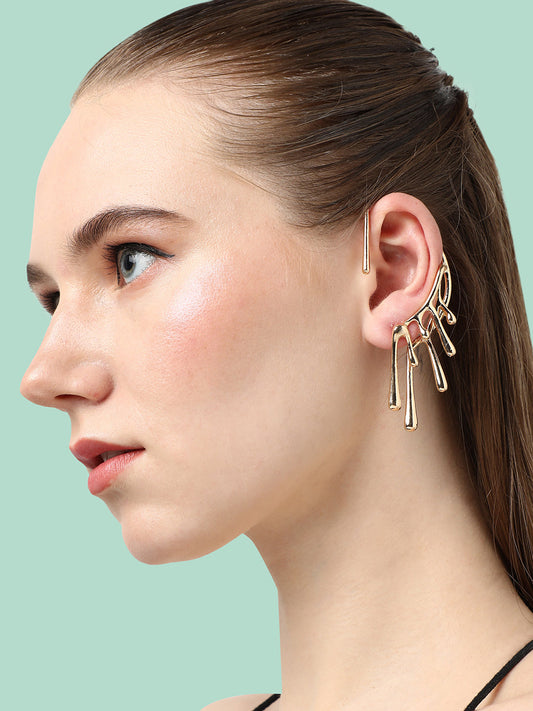 Pack Of Gold-Plated Drop & Ear Cuff