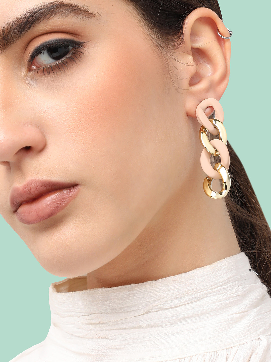 Pack Of Gold-Plated Drop Earrings