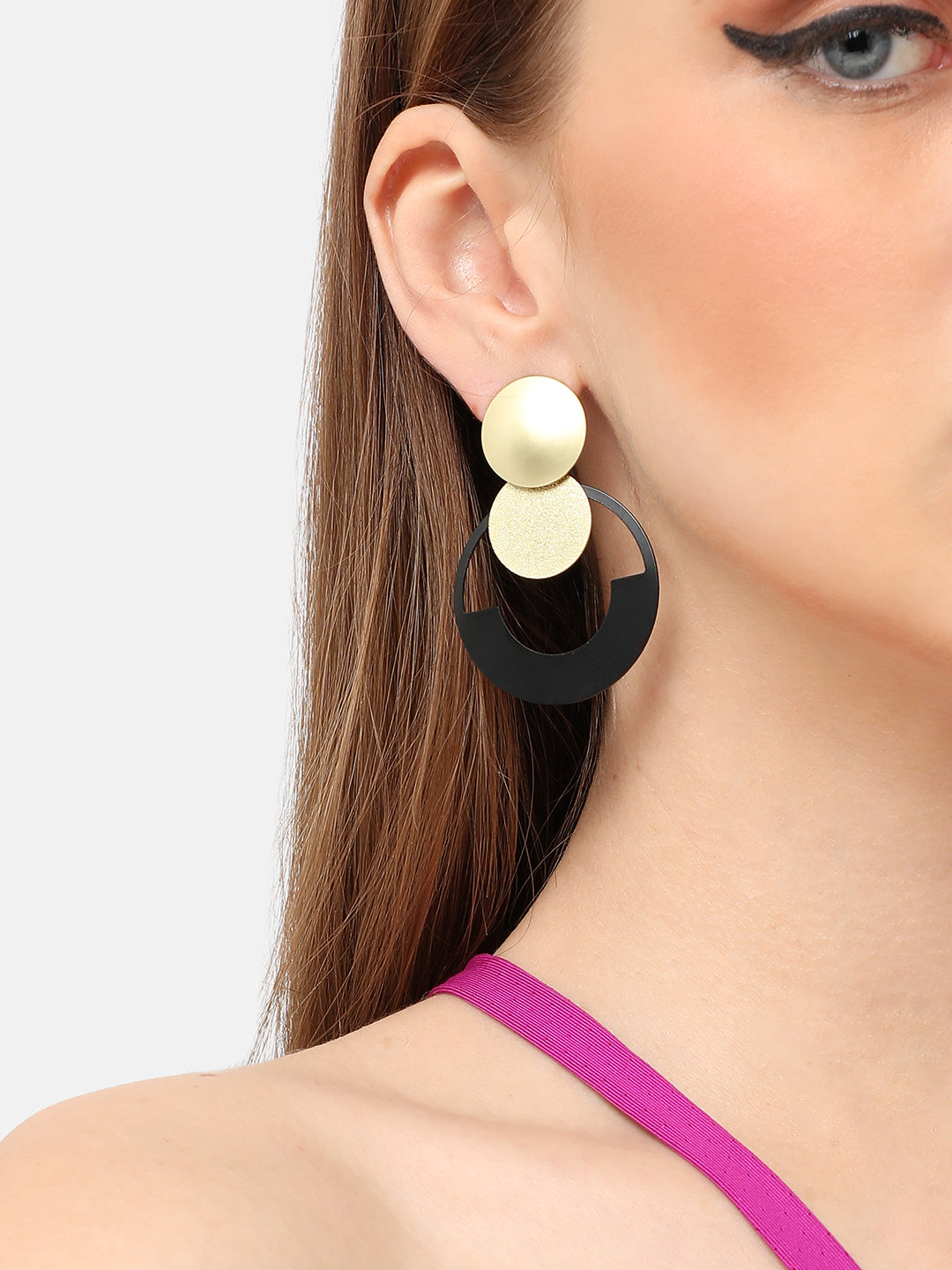 GOLD PLATED PARTY DESIGNER DROP EARRING FOR WOMEN