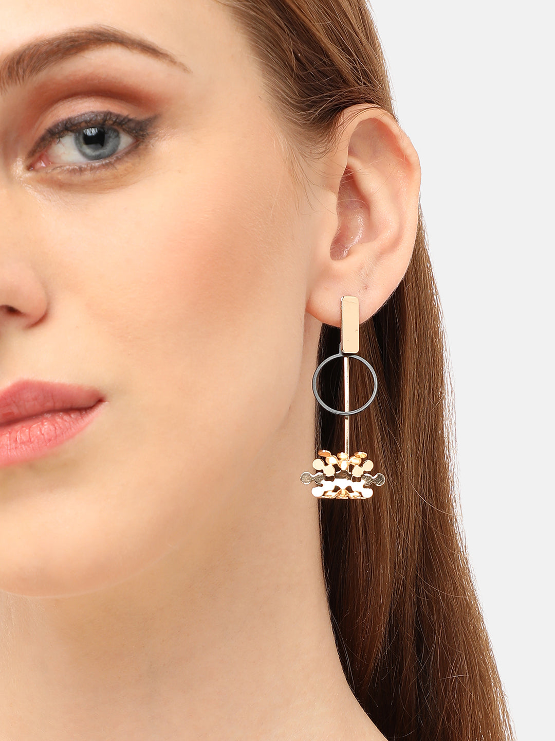 GOLD PLATED PARTY DESIGNER DROP EARRING FOR WOMEN
