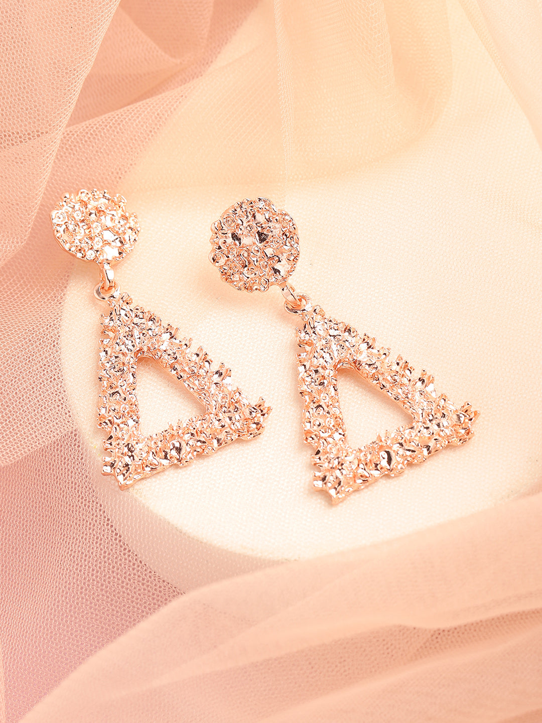 ROSE GOLD PLATED PARTY DESIGNER DROP EARRING FOR WOMEN