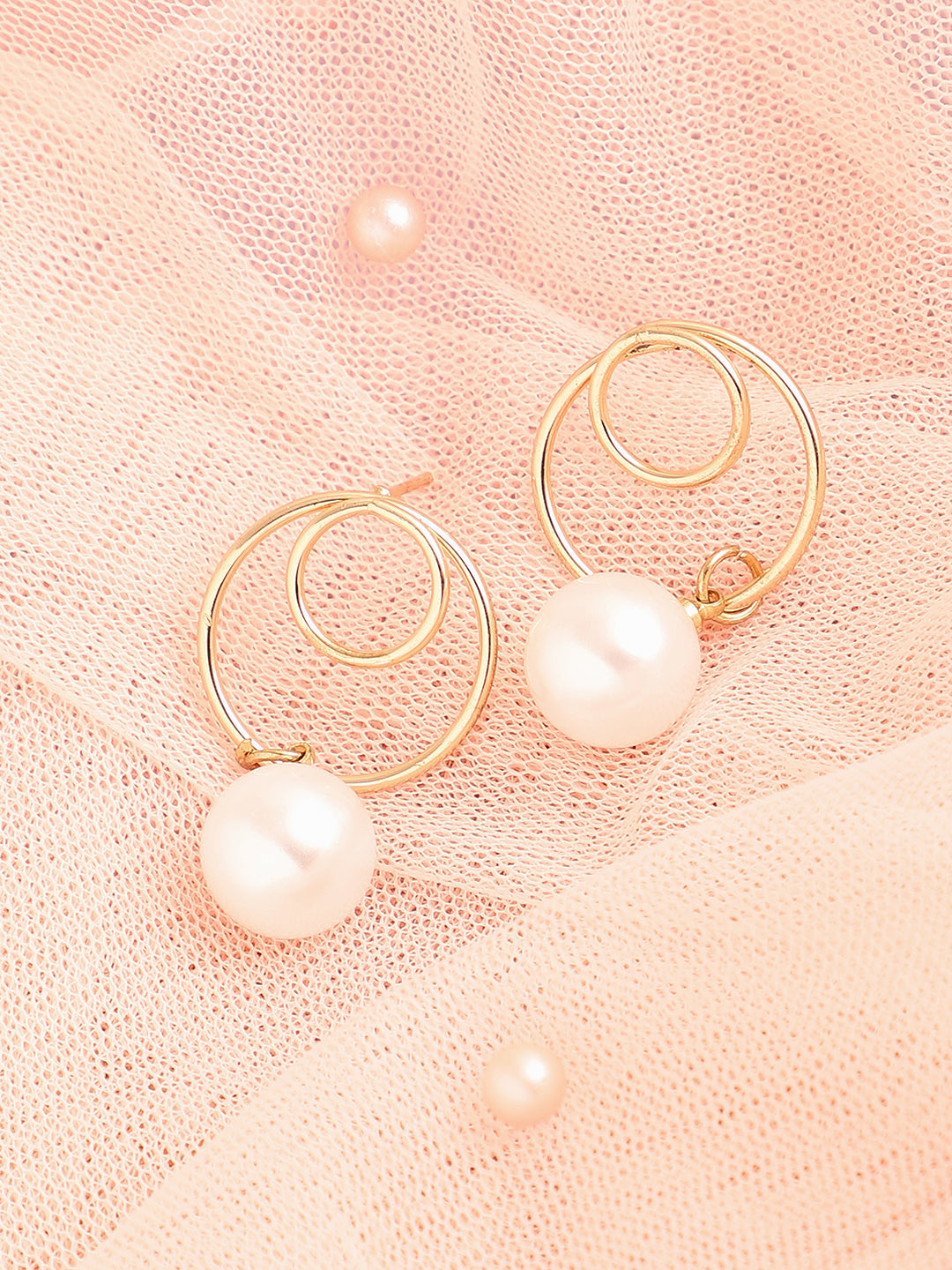 GOLD PLATED PARTY DESIGNER DROP EARRING FOR WOMEN