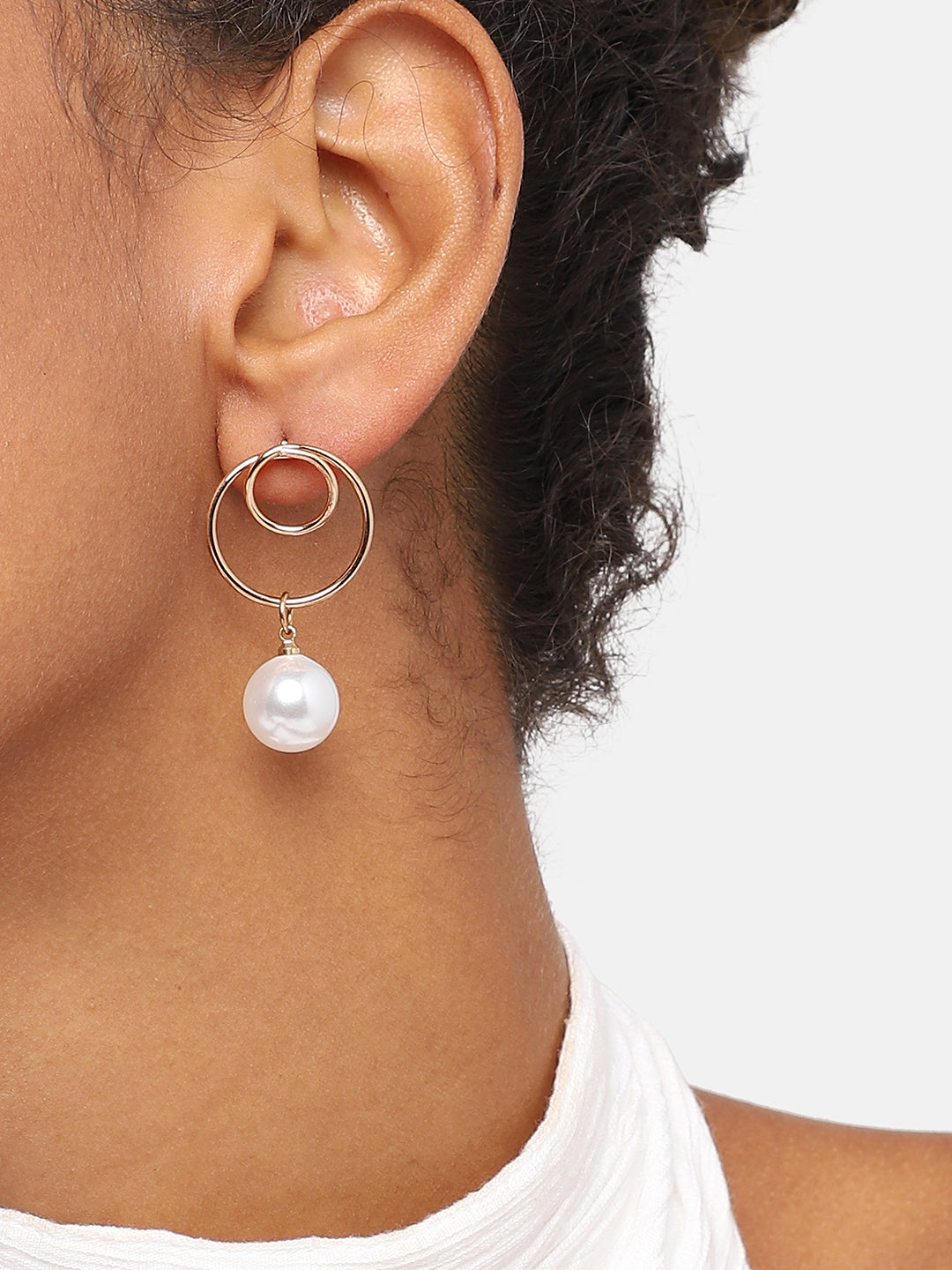 GOLD PLATED PARTY DESIGNER DROP EARRING FOR WOMEN