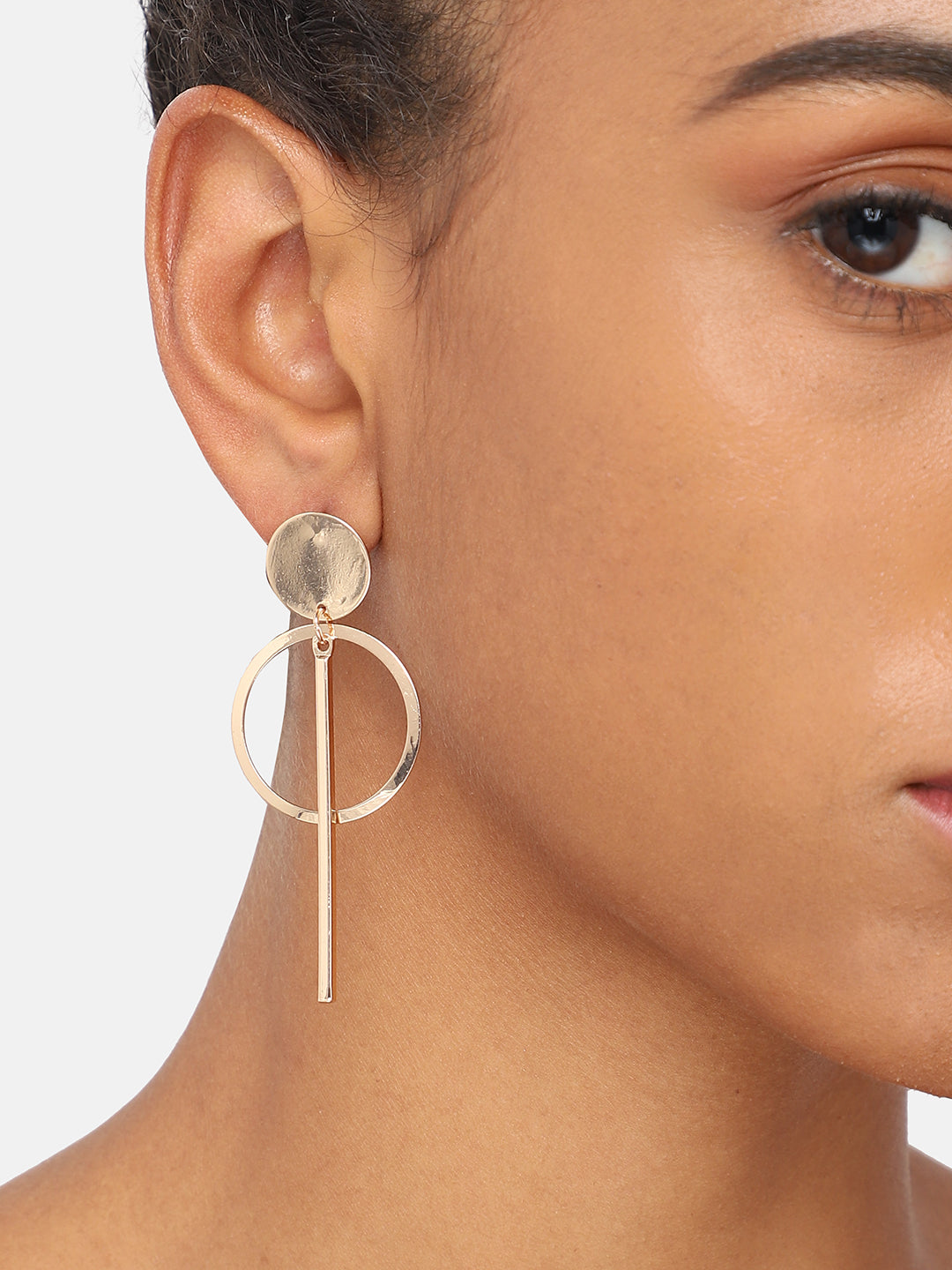 GOLD PLATED PARTY DESIGNER DROP EARRING FOR WOMEN