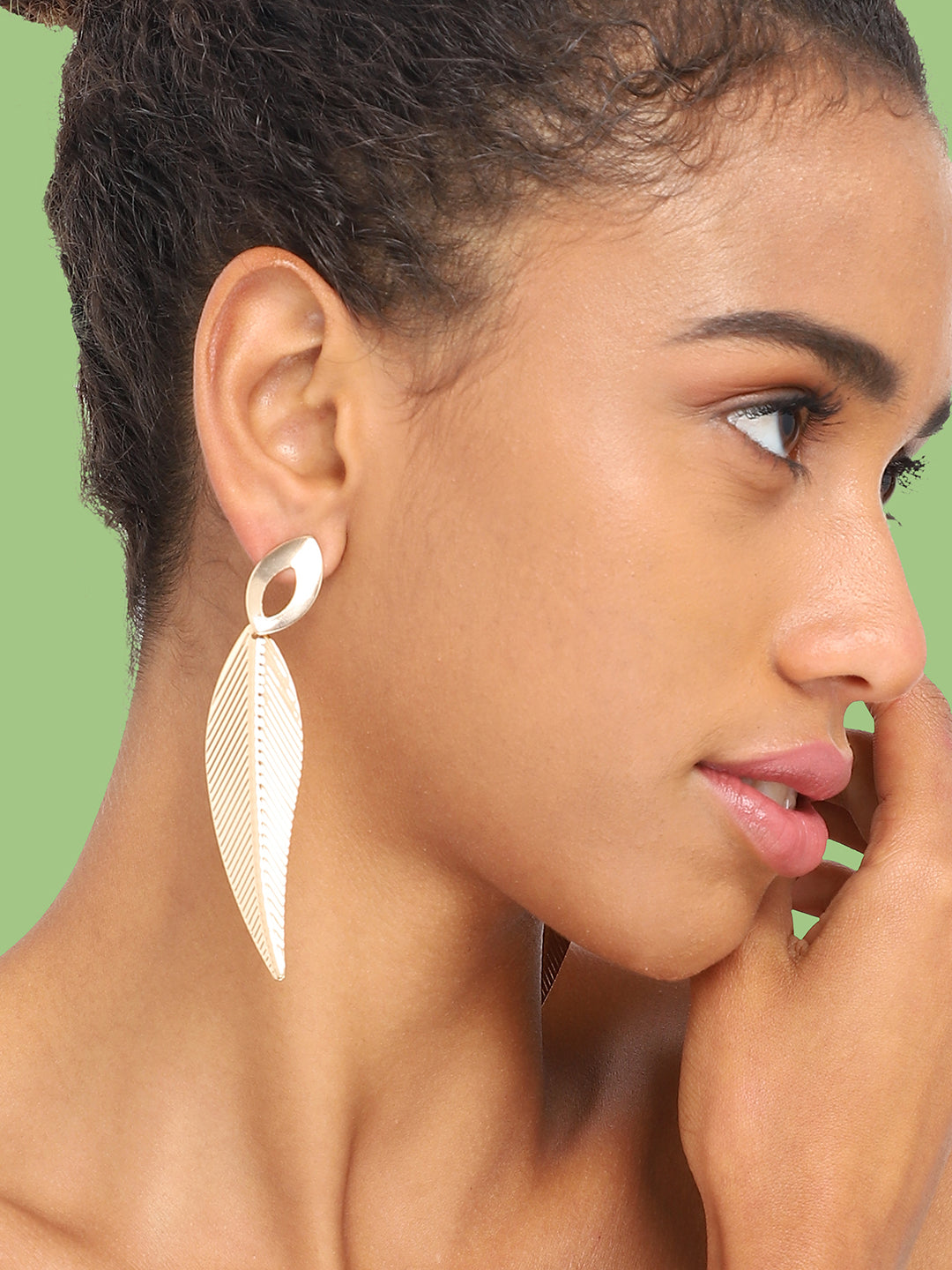 GOLD PLATED PARTY DESIGNER DROP EARRING FOR WOMEN