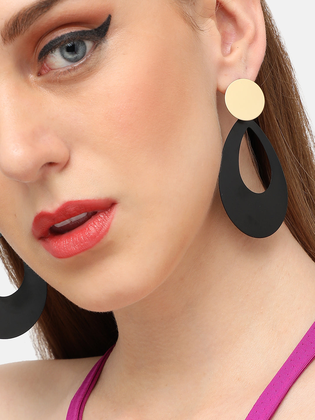 GOLD PLATED PARTY DESIGNER DROP EARRING FOR WOMEN