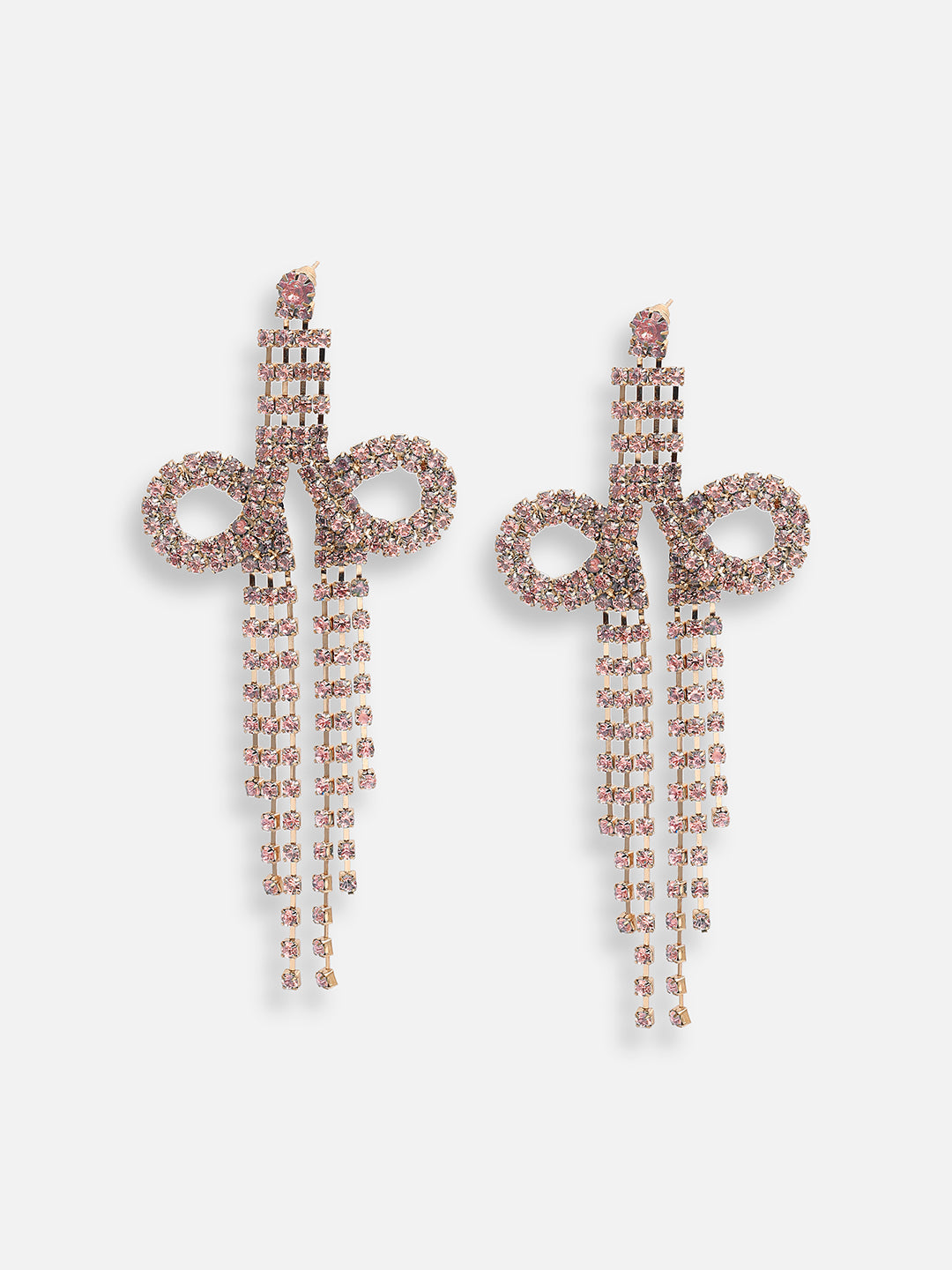 GOLD PLATED PARTY DESIGNER STONE DROP EARRING FOR WOMEN