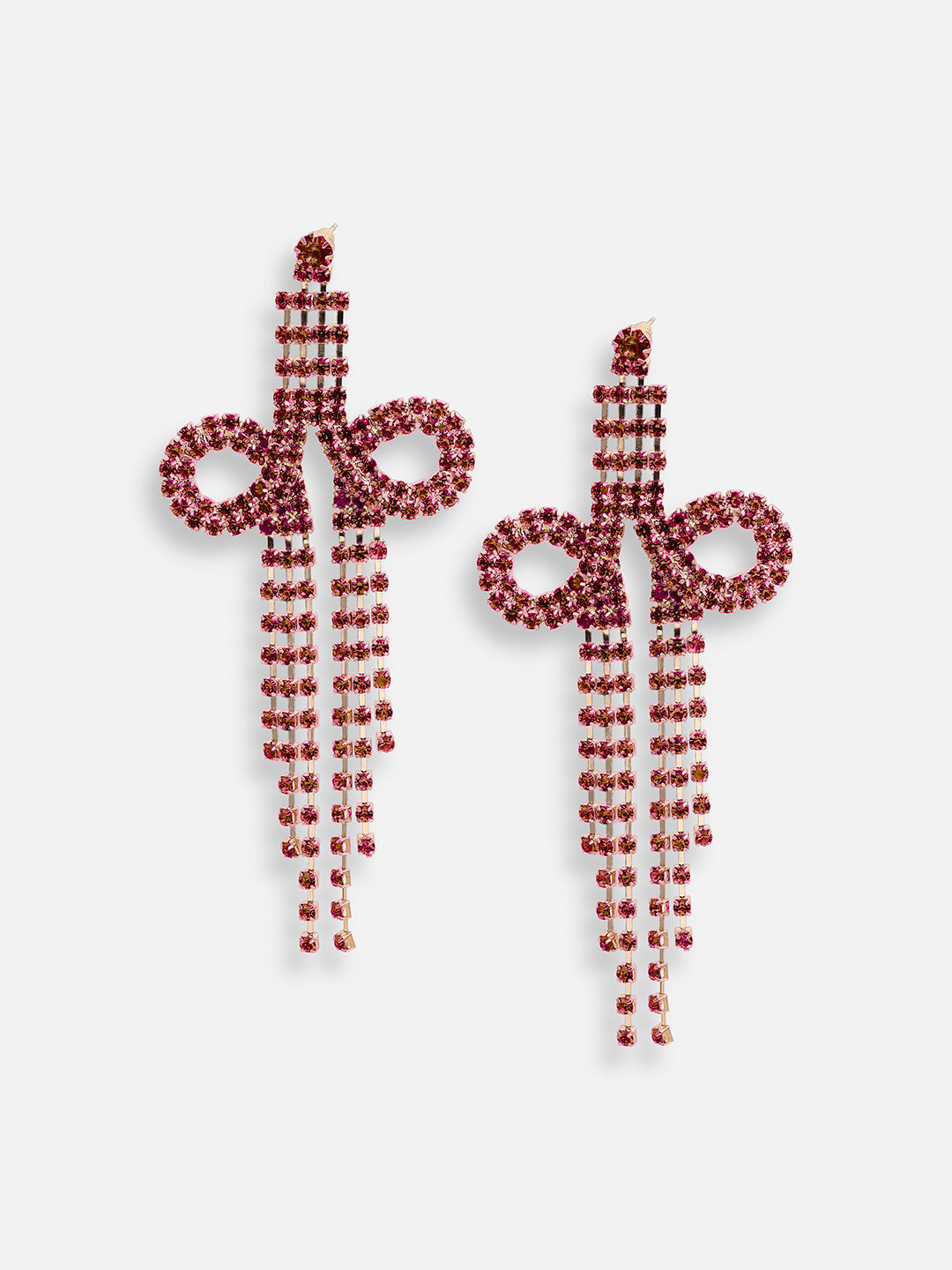 GOLD PLATED PARTY DESIGNER STONE DROP EARRING FOR WOMEN