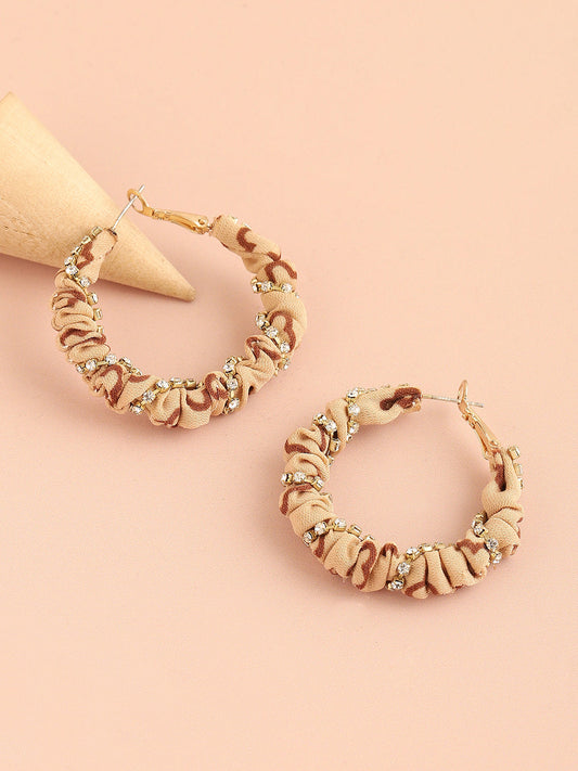 GOLD PLATED PARTY DESIGNER STONE DROP EARRING FOR WOMEN