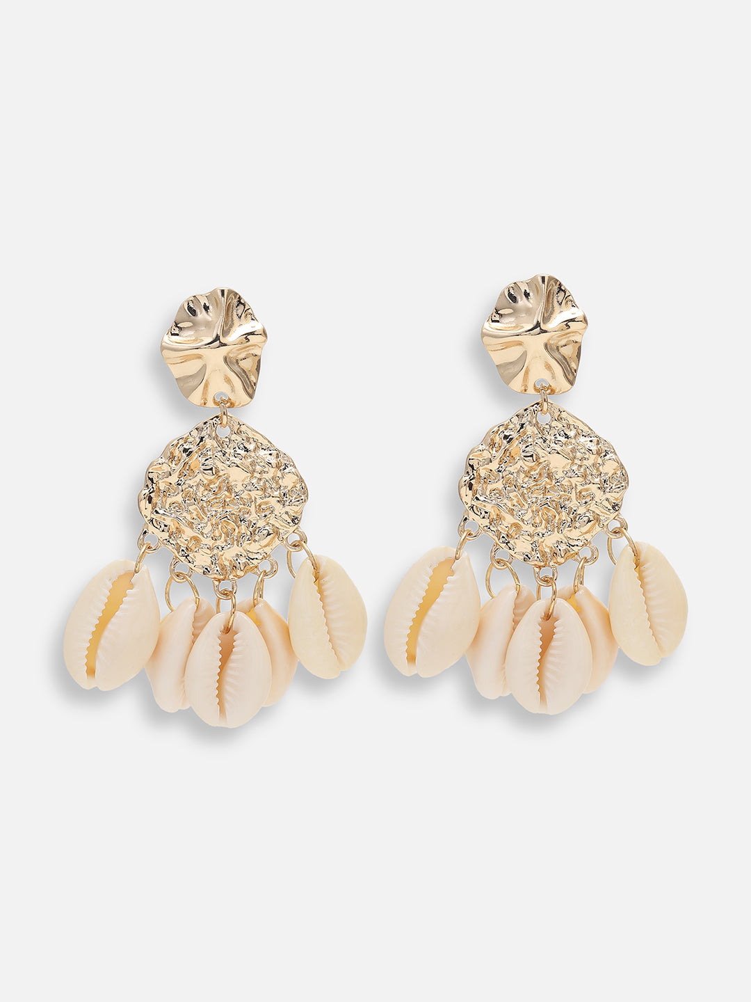 GOLD PLATED PARTY DESIGNER STONE DROP EARRING FOR WOMEN
