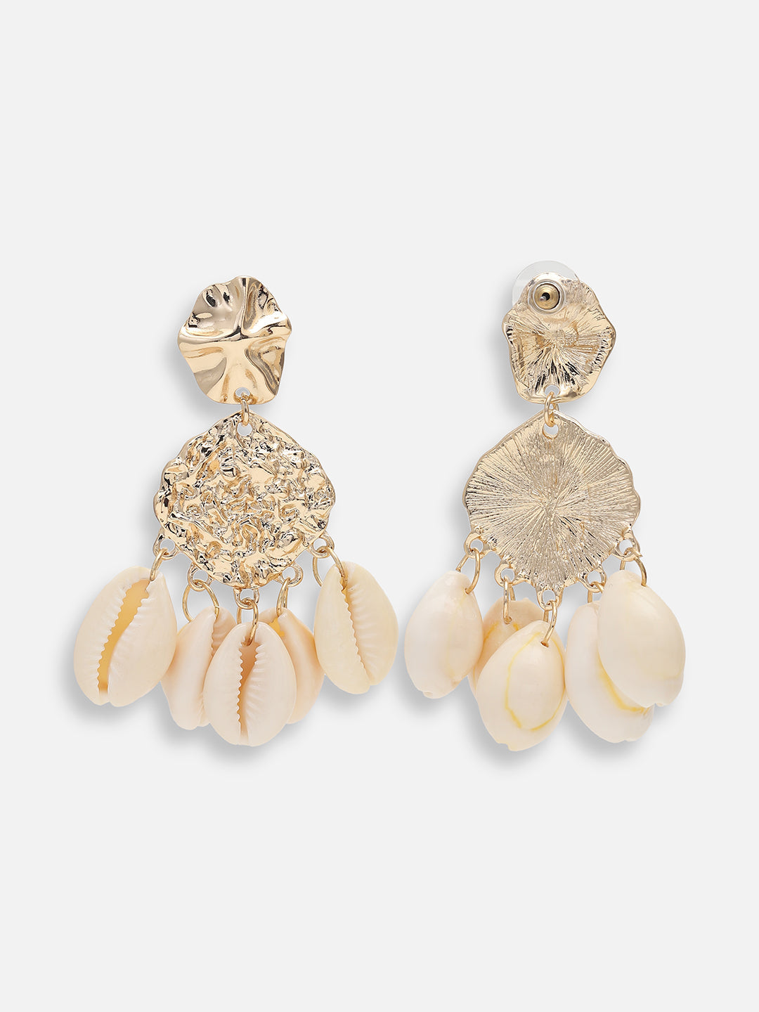 GOLD PLATED PARTY DESIGNER STONE DROP EARRING FOR WOMEN